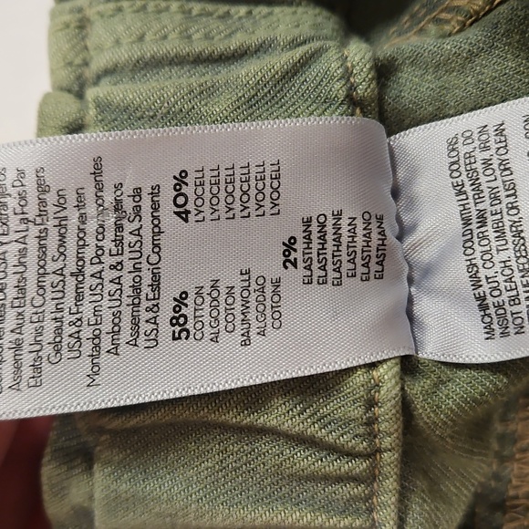 Mother The Springy Ankle Loden Frost Green Cargo Size 26 - Picture 14 of 14